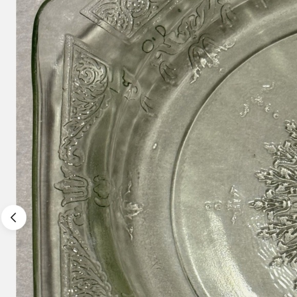 Vintage Uranium Vaseline Depression Glass Anchor Hocking Princess Pattern 8.5” - Picture 6 of 6